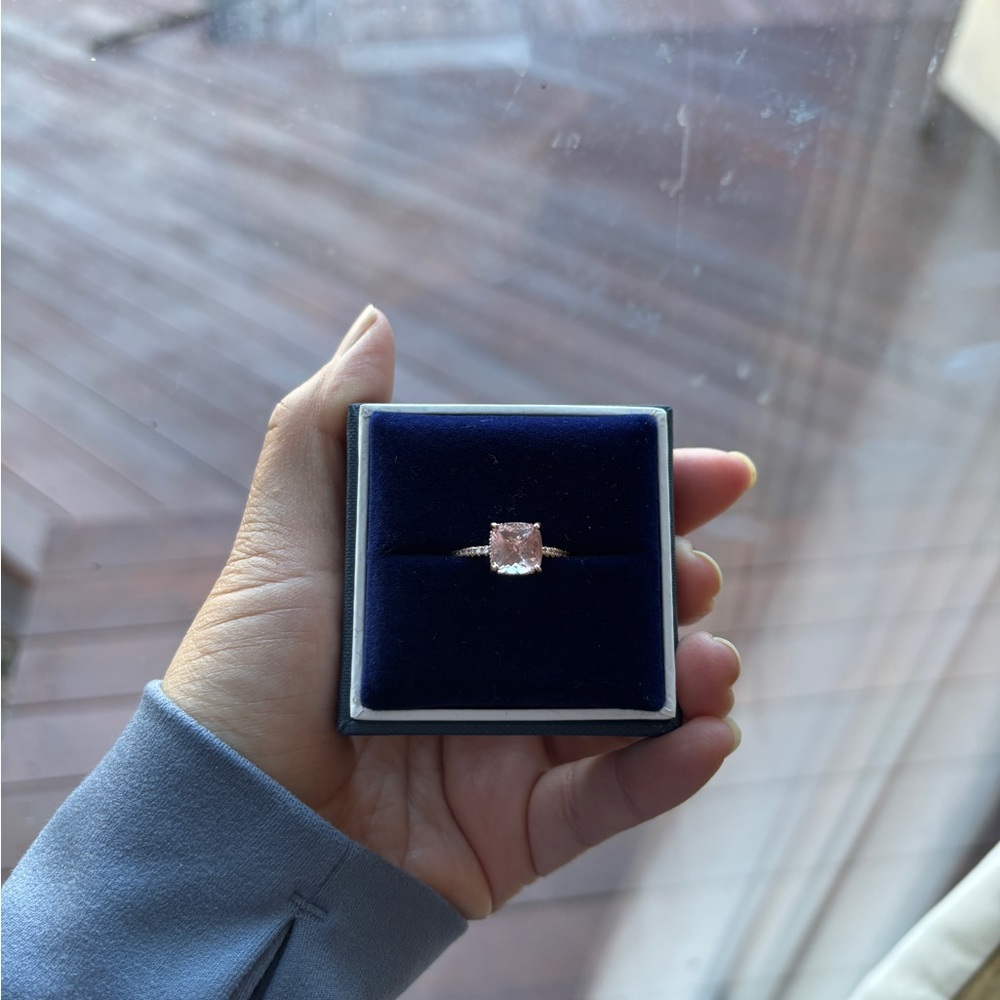 Blue Nile Morganite Ring, 14k Rose Gold